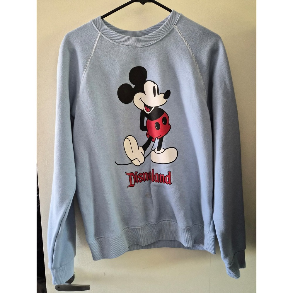 Disneyland Disney Mickey Mouse Light Blue Sweatshirt Size Adult Small